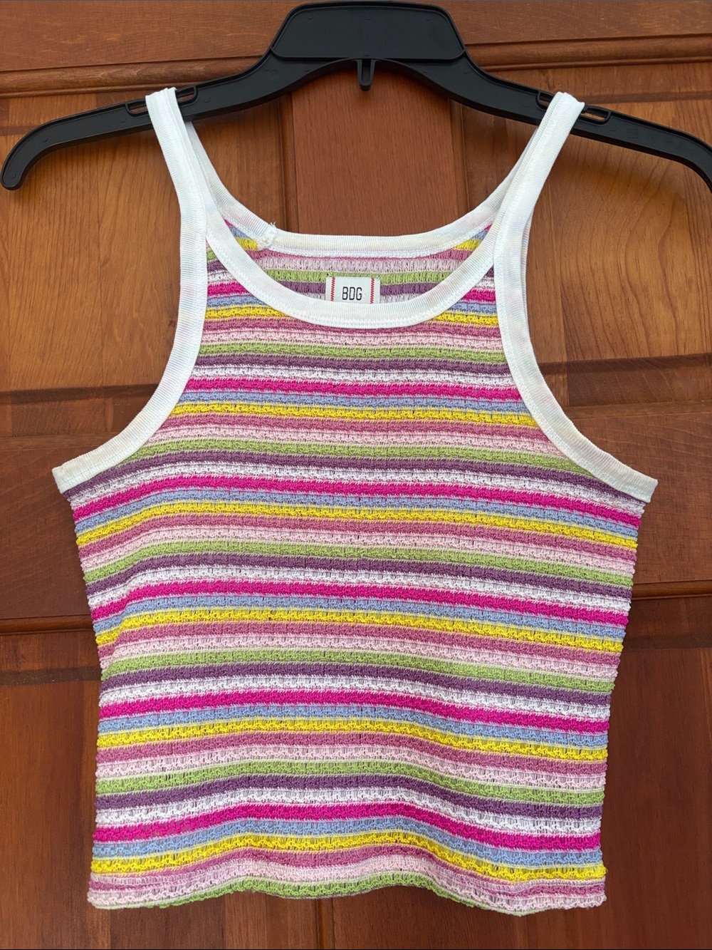 BDG Multistripe Knit Tank with White Trim